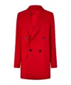 Max Mara Double-breasted Suit Jacket In Red