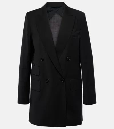 Max Mara Nebbie Virgin Wool Blazer In Black