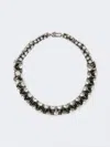Max Mara Necklace With Crystals In Black