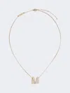 Max Mara Necklace With M Pendant In Gold