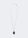 Max Mara Necklace With Rhinestone Pendant In Metallic