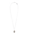 Max Mara Necklace With Rhinestone Pendant In White