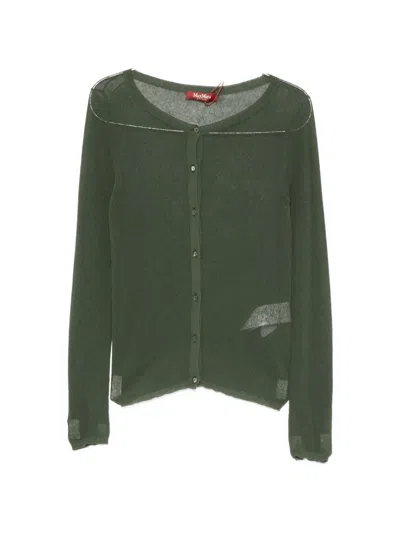 Max Mara Negozi Button-up Cardigan In Green