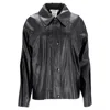 Max Mara Nepal Embossed Faux Leather Shirt Jacket In Black Polyester In Black