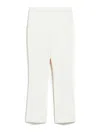 Max Mara Nepeta Ankle-length Trousers In Wool Crepe In White