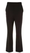 Max Mara High Waist Straight Leg Trousers With Pockets In Nero