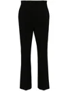 Max Mara Nepeta Wool Straight High Waist Pants In Schwarz