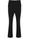 Max Mara High Waist Straight Leg Trousers With Pockets In Black