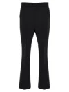 Max Mara High Waist Straight Leg Trousers With Pockets In Black
