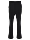 Max Mara High Waist Straight Leg Trousers With Pockets In Black