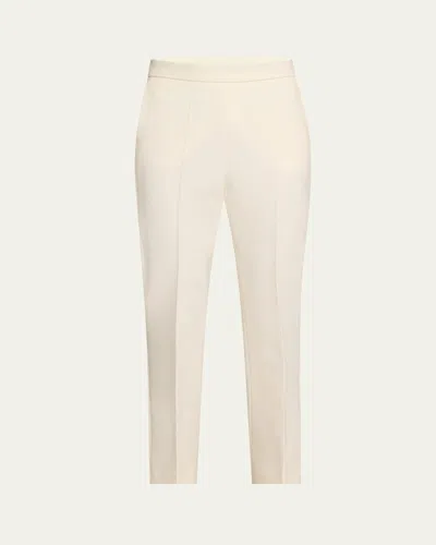 Max Mara Nepeta Skinny Leg Long Trousers, White
