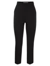 Max Mara High Waist Slim Fit Trousers In Nero