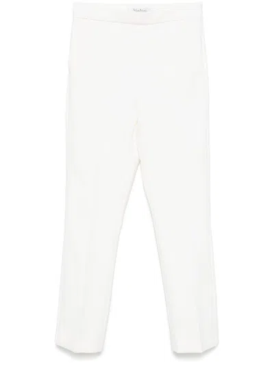 Max Mara Nepeta Trousers In 白色