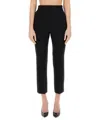 Max Mara High-waisted Cropped Slim Fit Trousers In Black