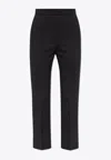 Max Mara Nepeta Wool Crêpe Cropped Pants In Black