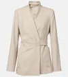 Max Mara Nereo Wool, Mohair, And Silk Blazer In Beige
