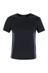 Max Mara Nerina Black Cotton Short-sleeve T-shirt In Blue