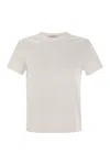 Max Mara Logo Embroidered Crewneck T-shirt In White