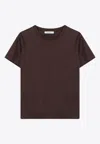 Max Mara Nerina Basic Crewneck T-shirt In Brown