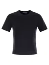 Max Mara Nerina Logo Embroidered T-shirt In Black