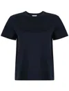 Max Mara Nerina Blue Cotton Short-sleeve T-shirt In Blue
