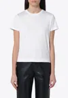 Max Mara Nerina Logo Embroidered T-shirt In White