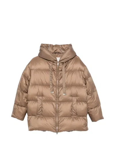 Max Mara Nerine Hooded Jacket In Nude