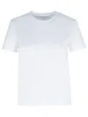 Max Mara Nernia White Cotton T-shirt In Brown