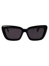 Max Mara Nero Lucido / Fumo Acetate Sunglasses In Black