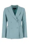 Max Mara Weekend Double-breasted Tailored Jacket With Classic Lapel In Blue
