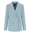 Max Mara Weekend Double-breasted Tailored Jacket With Classic Lapel In Blue