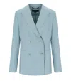 Max Mara Weekend Double-breasted Tailored Jacket With Classic Lapel In Blue