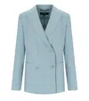 Max Mara Weekend Double-breasted Tailored Jacket With Classic Lapel In Blue
