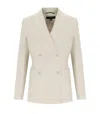 Max Mara Nervoso Sabbia Double-breasted Blazer In Neutral
