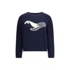 Max Mara Cotton Cordonnet Sweater In Blue
