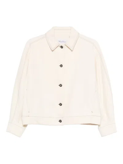 Max Mara Nettare Denim Jacket In Neutral