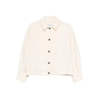 Max Mara Nettare Denim Jacket In Neutral