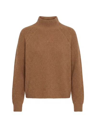 Max Mara Nettare Ribbed-knit Sweater In Brown
