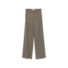 Max Mara Netto Check-pattern Wide-leg Trousers In Green