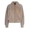 Max Mara Studio Aloa Zip-up Coat In Brown