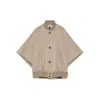 Max Mara Jacket With Front Pockets And High Collar In Brown