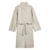 Max Mara Beige Lilia Cashmere Zibellinato Coat In White
