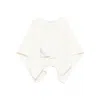 Max Mara Asymmetric Cape In White