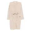Max Mara Cashmere Cardigan With Belted Waist And Pockets In Neutral