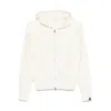 Max Mara Ribbed Cashmere Cardigan With Zip-up Front In White