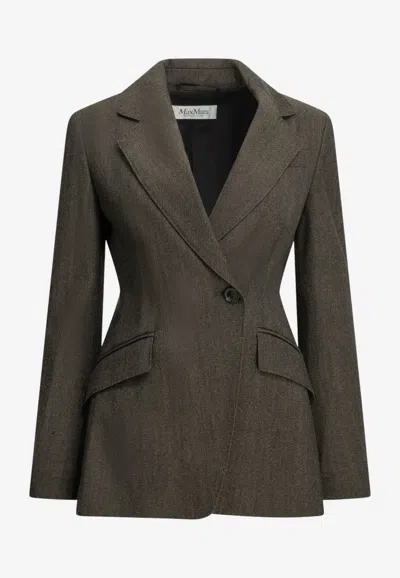 Max Mara Neutro Double-breasted Buttoned Blazer In Gray