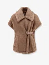 Max Mara New Abavo Alpaca And Cashmere Sleeveless Coat In Brown