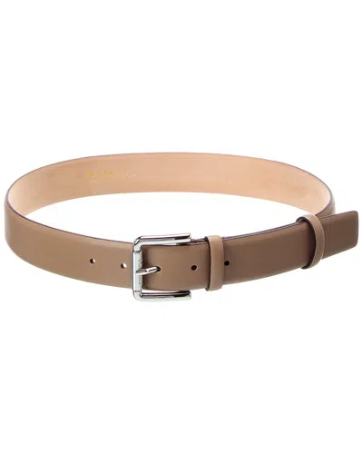 Max Mara New Buckle35 Leather Belt In Brown