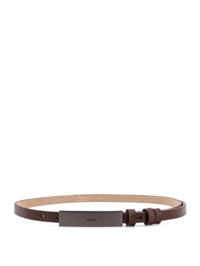Max Mara New Plate 15 Belt In Brown