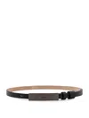 Max Mara New Plate Buckle Leather Belt In Black